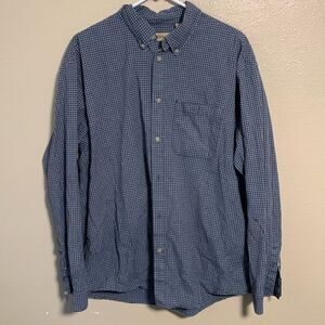 Ruff Hewn Men’s Long Sleeved Button Down Shirt Size XL Blue /White Plaid